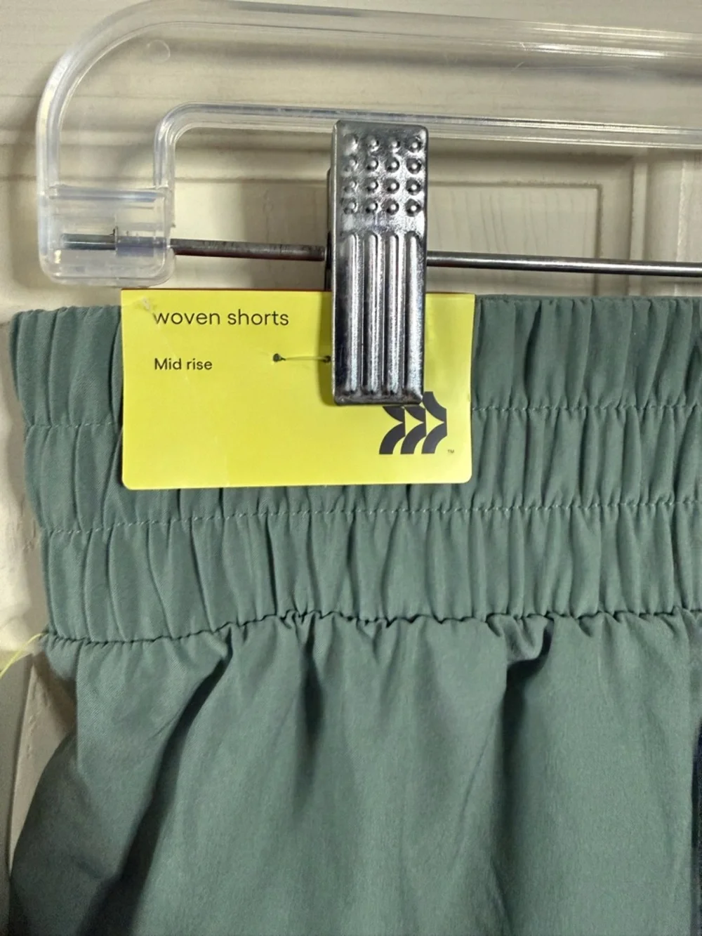 All in Motion Women’s Green Athletic Drawstring Woven Mid Rise Shorts XS NEW